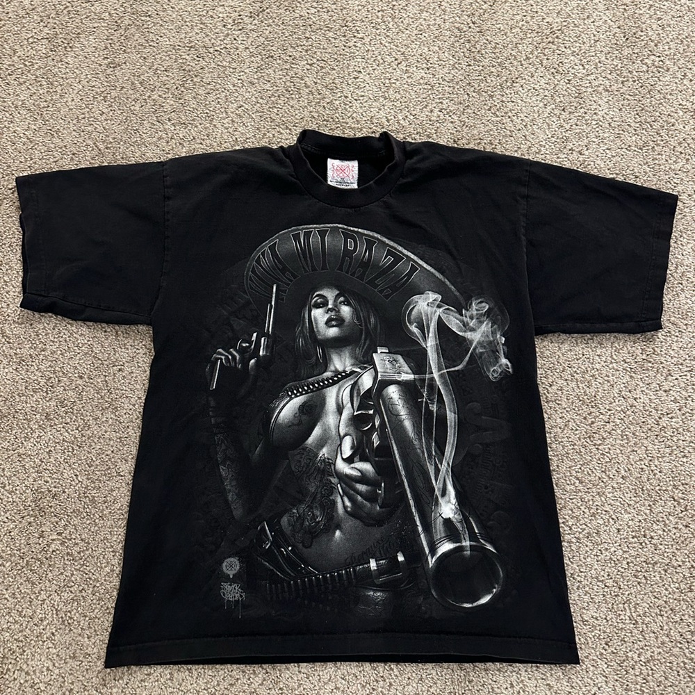 VTG Viva Mi Raza Super Heavy 100 Coton T-Shirt Sz XL Mens Made in USA